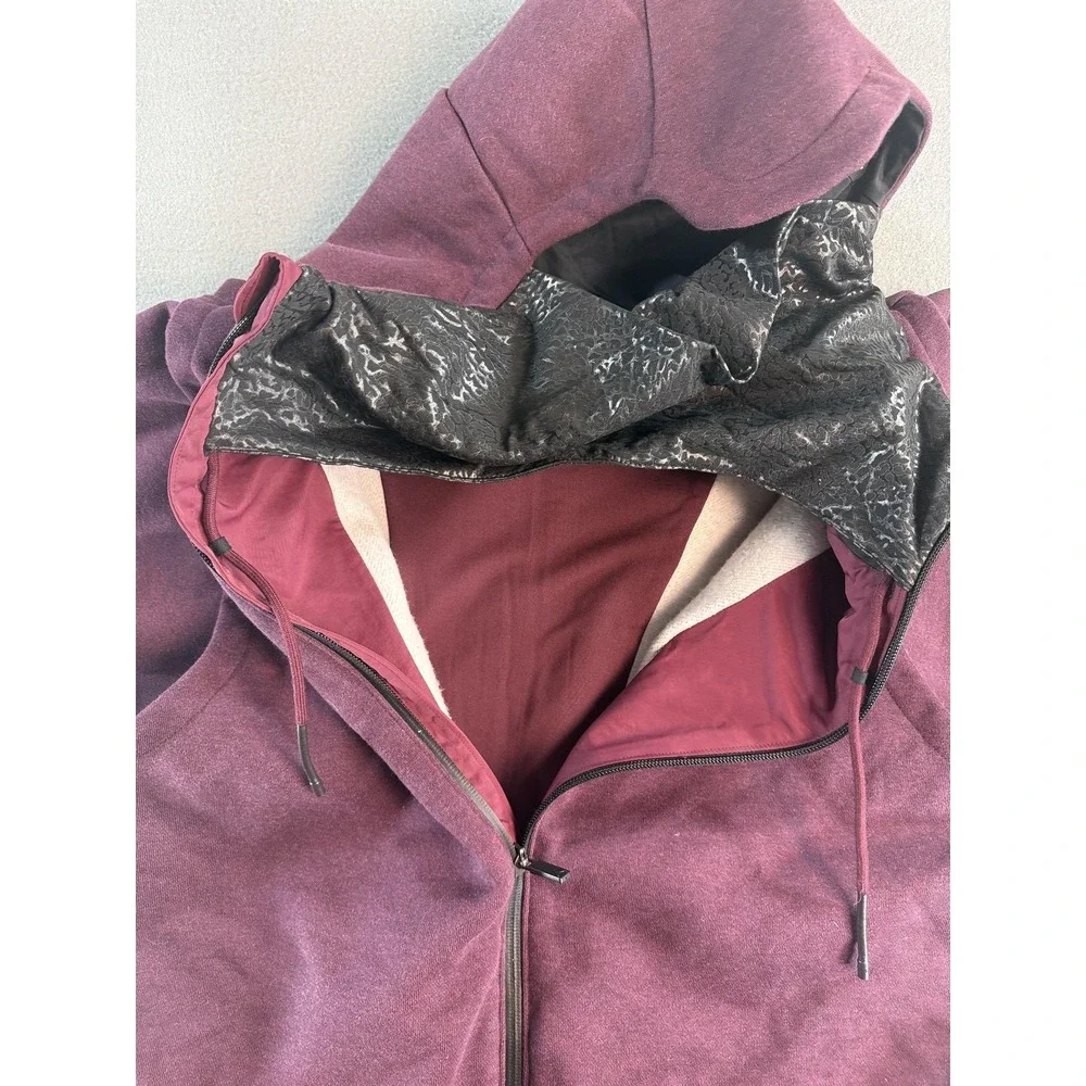 Jordan‎ Hoodie Mens XLT Purple Zip Fleece Shield Elephant Print Face Mask